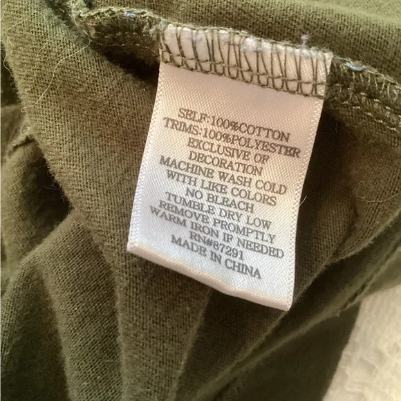 JWLA Olive Knit Tee with Embroidery - Picture 5 of 6